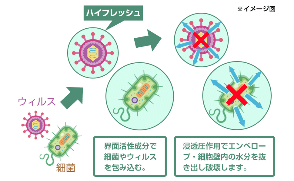ハイフレッシュ除菌のメカニズム